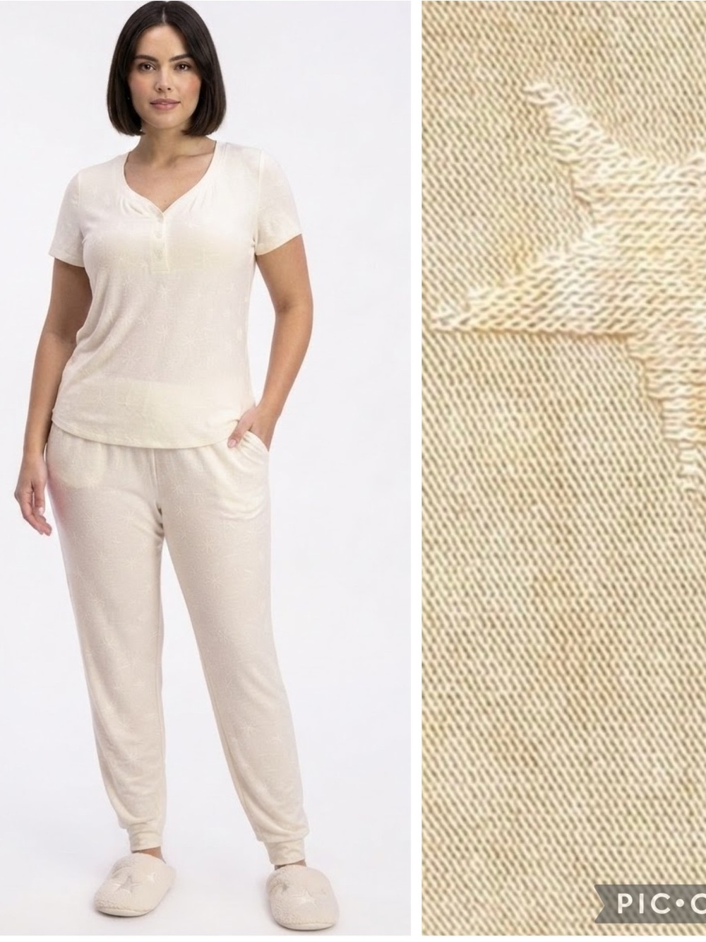 Steve Madden Short Sleeve Top & Jogger Pant Pajama Set